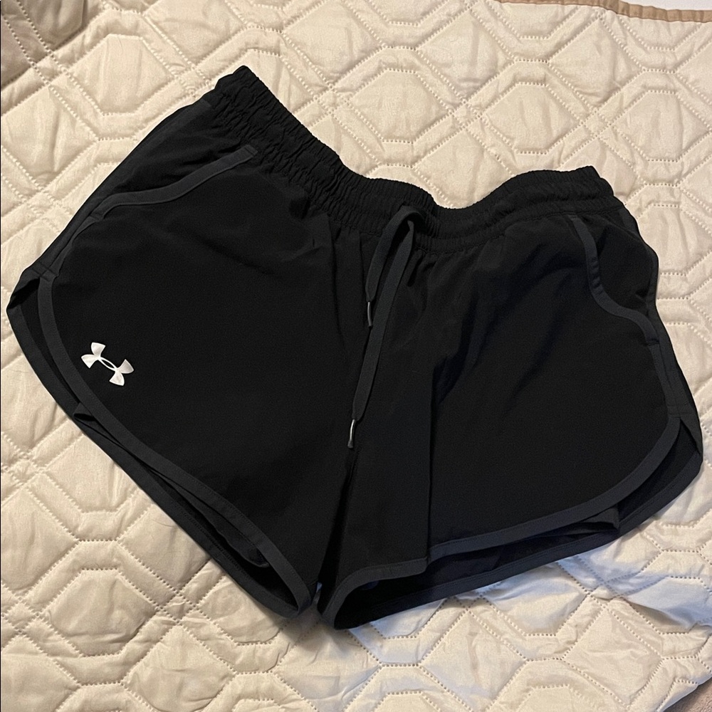Under Armour Women's Black and Gray Athletic Shorts